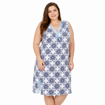 Жіноча Нічна Сорочка Plus Size Xue Li Xiang XL-5XL E0026 фото 1