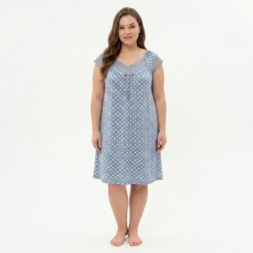 Жіноча Нічна Сорочка Plus Size Xue Li Xiang XL-5XL 522 фото 1