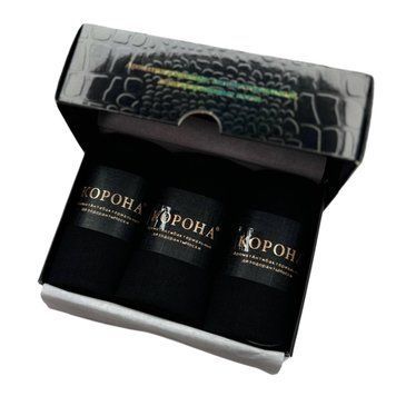 Мужские Носки В Коробке Чёрные Корона 41-47 AY229-2 фото 1