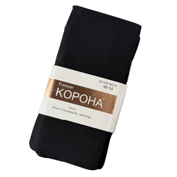 Чорні Жіночі Кашемірові Колготки Корона 48-54 KW1001-6 фото 4