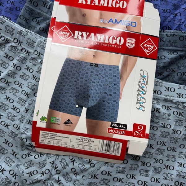Чоловічі Боксери З Дрібним Принтом RyAmigo 2XL-4XL 3238 фото 2