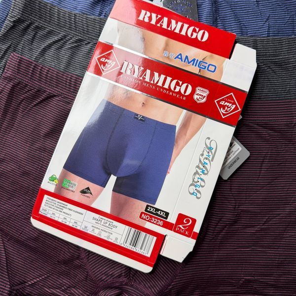 Чоловічі Боксери Бавовна+Бамбук RyAmigo 2XL-4XL 3236 фото 4