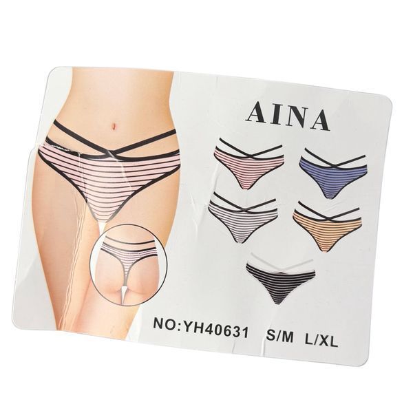 ТРЕНД Женские Стринги В Полоску AINA S\M,L\XL YH40631 фото 3