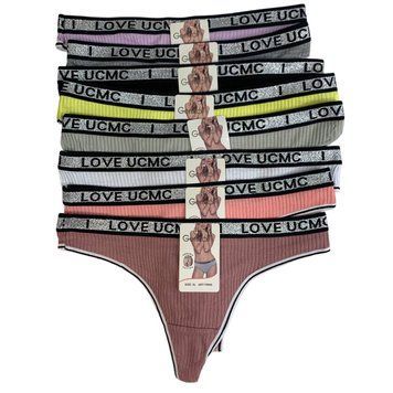 Женские Трусы Стринги в Рубчик Gerricoll L-2XL Y0934 фото 1