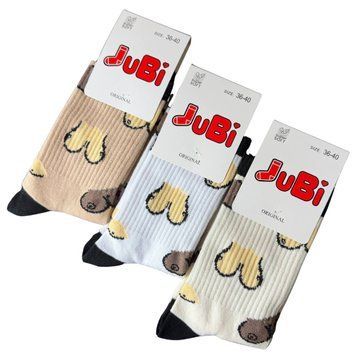 Жіночі Молодіжні Шкарпетки З Веселим Принтом "Бюстики" JUBI 36-40 JB010-346 фото 1