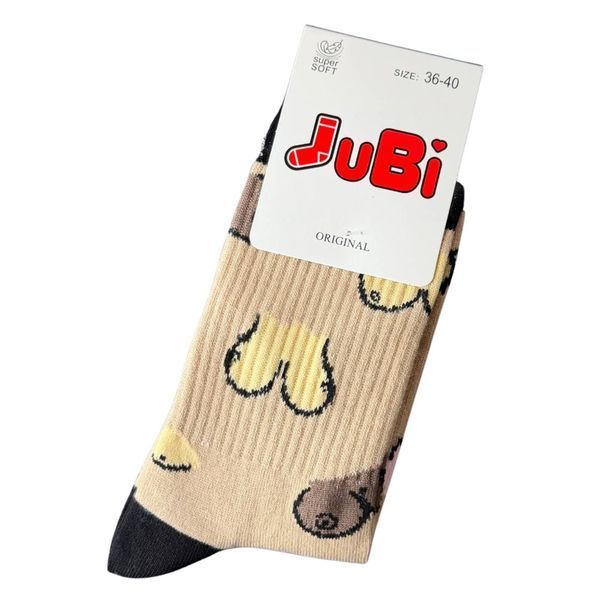Жіночі Молодіжні Шкарпетки З Веселим Принтом "Бюстики" JUBI 36-40 JB010-346 фото 3