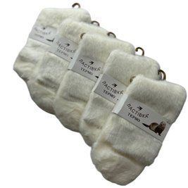 Белые Женские Носки Из Меха Куницы Ласточка 37-41  C550-8 фото 1