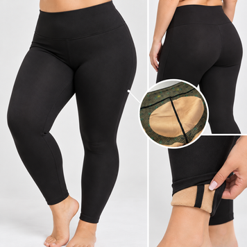 (PLUS size) Утеплені Жіночі Лосини З Тейпами Ластівка 2XL-4XL A3354 фото 1