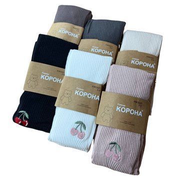 Дитячі Колготи Для Дівчат З Вишеньками Корона 5-7 KW3427 фото 1