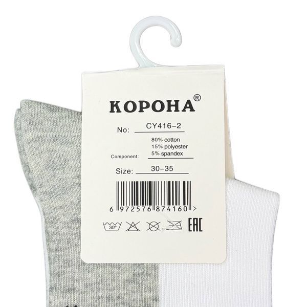Детские Носки СЕРАЯ СТОПА 30-35 CY416-2 фото 2