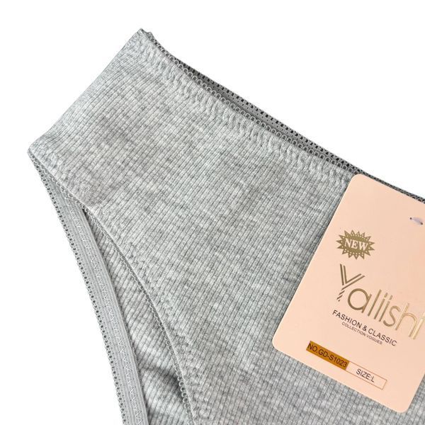 Женские Хлопковые Трусы В Рубчик Yaliishi L-2XL GD-S1023 фото 3